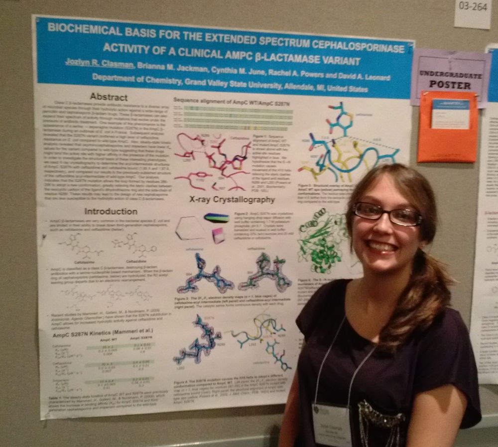 Jozlyn Clasman at a poster presentation